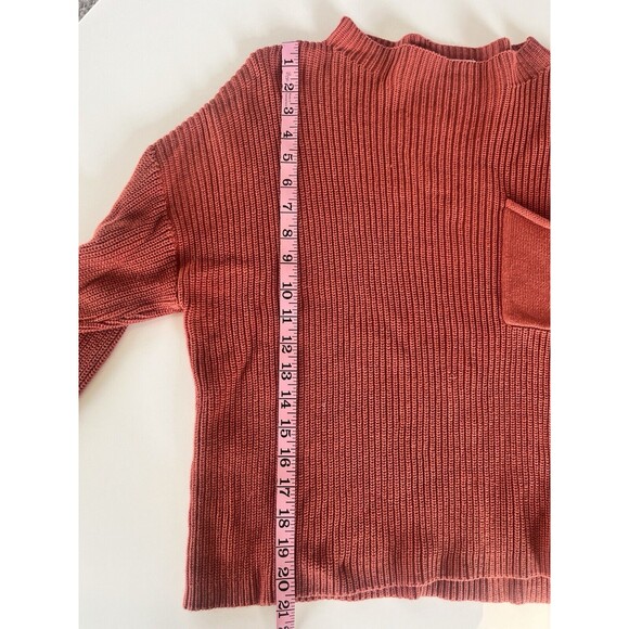 Prinbara Orange Mock Neck Sweater Womens Medium - Picture 7 of 8